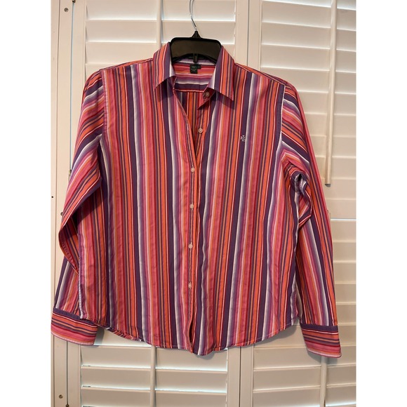 Lauren Ralph Lauren multi color long sleeve blouse - Picture 1 of 7